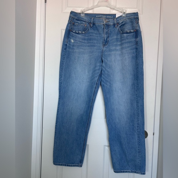 American Eagle 90s low rise y2k straight jeans in light wash size 16/33- NWT - Picture 7 of 12